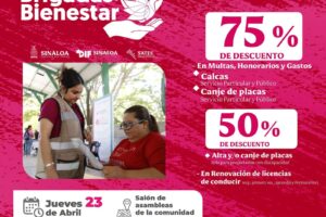 Llegan a El Fuerte los descuentos en Adeudos Vehiculares en la Brigada del Bienestar del DIF