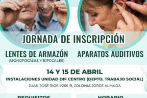 Convoca DIF Bienestar Culiacán a jornada gratuita de inscripción para lentes y aparatos auditivos