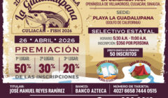 Invitan al Segundo Torneo de Orilla “La Guadalupana Culiacán Fish 2026”