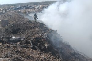 Controlado al 80% incendio en basurón del Piggyback en Culiacán