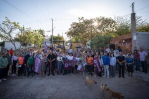 Ana Miriam Ramos pone en marcha pavimentación de dos calles en la Domingo Rubí; invierten más de 6.3 mdp