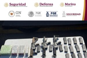 Autoridades aseguran armamento abandonado en el monte